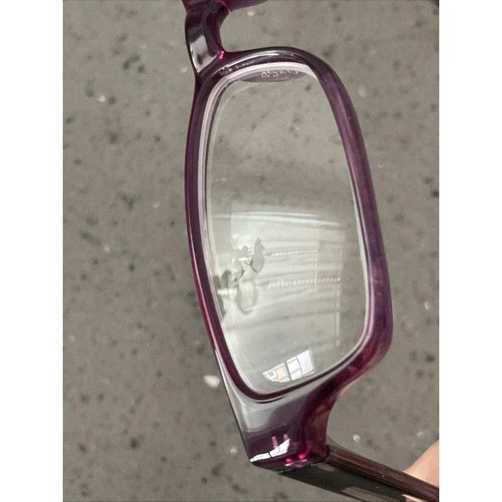 AZC220 COL 80 purple Eyeglasses Frames ONLY Rectangle Full Rim 49-15-135